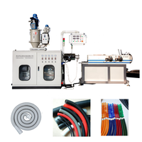 Machine pour fabrication de tuyaux de fumée en eau douce, extrudeuse de tubes ondulés de mm, ligne de fabrication de chicha, en PP PE PVC PA