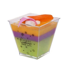 Dessert Cups Mini Square Dessert Cups Clear Plastic Parfait Appetizer Cups Shot Glasses Small Serving Bowls
