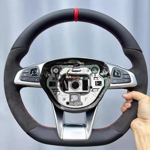 Volant de direction en cuir perforé et fibre de carbone pour <span class=keywords><strong>Mercedes</strong></span> Benz <span class=keywords><strong>GLC</strong></span> GLC63 AMG, <span class=keywords><strong>prix</strong></span> de gros direct d'usine - Product Image 3