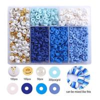 Set Manik-manik Tanah Liat Polimer 6-Grid, Manik-manik PVC Compound Clay untuk Pembuatan Gelang dan Kalung DIY
