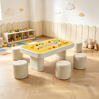 Table de jeu multifonctionnelle pour enfants Chiquitos avec rangement intégré et rainures pour blocs de construction – Idéale pour l'éducation préscolaire et les activités ludiques