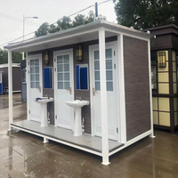 Baño Prefabricado Modular en Contenedor de Acero, con Accesorios Sanitarios Completos, Forma Cuadrada, para Uso Público en Exteriores