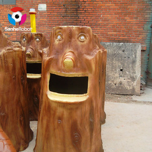 Cơ Sở Đường Phố Không Thấm Nước 1.2M Trang Trí Nhuộm FRP/GRP Khủng Long Treo Tường Ngoài Trời Thùng Rác/Thùng Rác Có Thể - Product Image 5