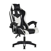 Chaise de bureau ergonomique à hauteur réglable pour dortoir, en cuir PU, avec base à cinq étoiles, chaise de gaming Esports