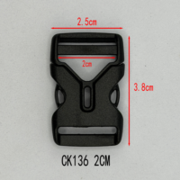 Loquet de sécurité en plastique de luxe robuste et creux pour bagages d'extérieur avec double tirette et double réglage