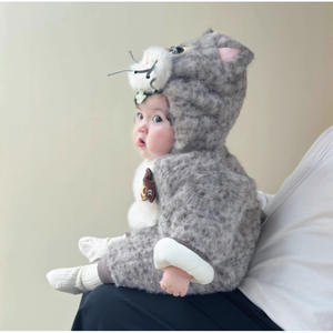 Combinaison en peluche pour bébé unisexe, mignonne, épaisse, vêtements d'hiver, jouet de dessin animé, lapin grimpant, nouveau-nés de 0 à <span class=keywords><strong>24</strong></span> <span class=keywords><strong>mois</strong></span>, super mignonne - Product Image 4