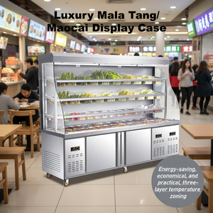 Réfrigérateur Vitrine Réfrigérée - pour Bar à Salades Malatang, Présentoir à Fruits et Buffets de Restaurants Hot Pot, 1 Ensemble 5 Étoiles - Product Image 5