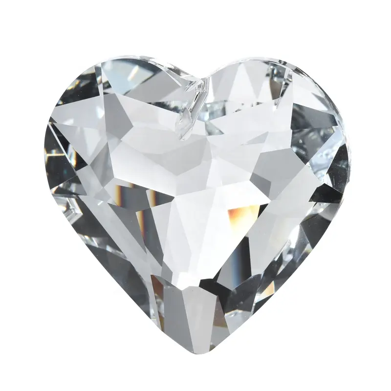 Colgantes de cristal transparente en forma de corazón para atrapasol, varios estilos, venta al por mayor