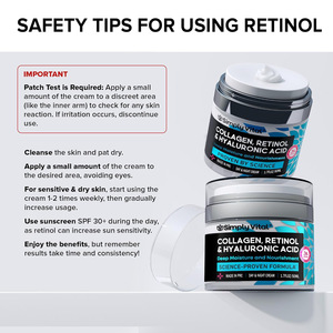 Creme Hidratante e Nutritivo para Rosto e Pescoço SimplyVital com Colágeno, Retinol, Ácido Hialurônico, Niacinamida e Manteiga de Karité - Product Image 3