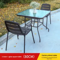 Chaise de table parasol en métal pour balcon, jardin, magasin de thé au lait.