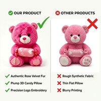 Ours en peluche personnalisable 7 couleurs, long, en mousse à mémoire de forme, super doux, animal en peluche, oreiller bonbon amour, cadeau d'anniversaire 2026