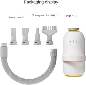 Sèche-cheveux pour animaux de compagnie à faible bruit, vitesse réglable, pour chiens et chats, avec ions négatifs, souffleur de poils et aspirateur réglable - Product Image 4