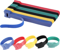 Attaches-câbles réutilisables en nylon auto-adhésives double face de haute qualité, écologiques, ajustables, avec design auto-agrippant