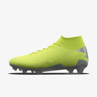 Chaussures de football mi-montantes à lacets pour terrain ferme, roses et bleues, antidérapantes, à crampons, pour extérieur, de haute qualité, unisexe, printemps-hiver