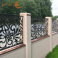 Valla Decorativa de Aluminio Privada, Valla de Jardín de Aluminio Negro