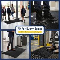 Tapis d'entrée personnalisé avec logo d'entreprise, en caoutchouc, imprimé, teint en masse, lavable, résistant, anti-salissures, pour bureaux, maisons et espaces publics