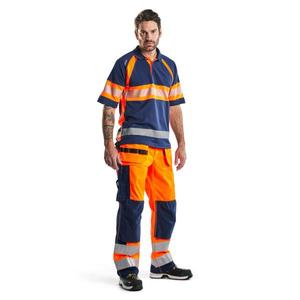 BLAKLADER - 333810518953S Polo de alta visibilidad UV Nivel 1 Azul marino/Naranja-EAN 7330509515464 ROPA DE TRABAJO DE LA HI-VIS - Product Image 3