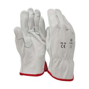 Guantes de Cuero Vacuno Ttake Talla 10 Antideslizantes de Grano Completo Resistentes a la Abrasión - Product Image 1