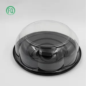 4 6 8 10 pulgadas transparente redondo tapa transparente blíster de plástico caja de pastel de cúpula de grado alimenticio