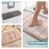 Tapis de bain antidérapants en mousse à mémoire de forme, motif végétal écologique, tailles et formes personnalisables, vente en gros