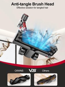<span class=keywords><strong>Aspirateur</strong></span> Balai Sans Fil Léger avec Filtre HEPA, Lumières LED, Autoportant, Brosse Anti-nœuds pour Cheveux, 12/27KPA - Product Image 6