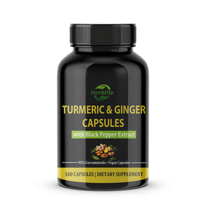 Cápsulas de Cúrcuma y Jengibre Veganas de Marca Privada OEM con Extracto de Pimienta Negra, para la Comodidad de las Articulaciones y Apoyo Antioxidante - Product Image 1
