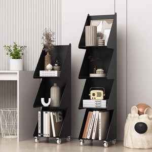 Light Luxury Creative Iron Bookshelf Floor Rack for <strong>Small</strong> Apartments Living Room Mobile Bookcase <strong>Corner</strong> Storage <strong>Unit</strong> - Product Image 3