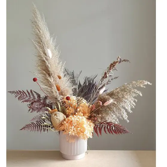 real flower preserved preserved flowers and plants dried pampas floral arrangement for wedding