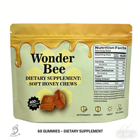 Gomitas de Miel Superalimento de Marca Propia, Apoyo para el Bienestar y la Energía, Polen de Abeja y Propóleo, Suplemento Sin Gluten, Dulces de Gomitas de Abeja