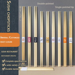 <span class=keywords><strong>Palillos</strong></span> <span class=keywords><strong>de</strong></span> Bambú Duraderos <span class=keywords><strong>de</strong></span> 9.5 Pulgadas con Banda <span class=keywords><strong>de</strong></span> Papel Marrón, Diseño Sólido, Calidad Premium para Cafés, Restaurantes, Sushi - Product Image 3