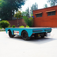 Carro de transferencia eléctrico AGV de 10 toneladas, robot de almacén alimentado por batería, vehículo de carro de transporte pesado con control remoto