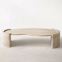 Table basse de salon Cammy Stone, style nordique simple et moderne, plateau en marbre de pierre naturelle, mobilier de maison, design de luxe léger