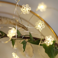Guirlande lumineuse LED en fil de cuivre avec hiboux, étoiles et flocons de neige, blanc chaud, à piles, pour décorations de Noël, d'hiver, de maison et de fêtes