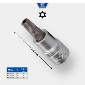 Brilliant Tools 3/8" Torx bit socket, <b>tamper</b>-proof, TB50 - Product Image 2
