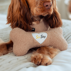 SinSky Interactive Pet Jouets En Peluche Lavable Durable Doux Sécurité Morsure À Mâcher Chien Grinçant Jouets En Forme D'os Chiot Cadeaux Pet Chewers - Product Image 2