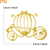 Broche en alliage en forme de carrosse citrouille creuse pour décoration d'Halloween 2026, accessoire de costume pour hommes et femmes, en stock pour les fêtes