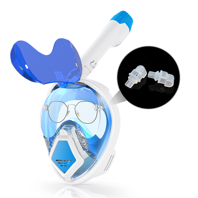 Original Design Multi Color and Size Option Full Face Free Diving Mask with Prescription Glasses