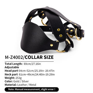 Bondaga juguetes sexuales máscara facial Pu cuero esclavo máscara fetiche adulto juguete sexual - Product Image 6