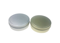 Mini-boîte en aluminium personnalisée en gros, pot métallique à couvercle vissé avec insert en PE pour le stockage de produits de soin et de cosmétiques
