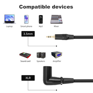 แจ็กเก็ตมุมด้านขวาสำหรับผู้ชาย3.5มม. XLR 1/8สายสัญญาณเสียงใหม่ในสต็อก - Product Image 2
