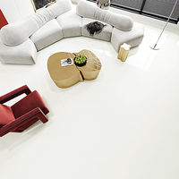 Dalle de carrelage en porcelaine pleine masse aspect marbre gris clair 750x1500mm polie brillante antidérapante résistante à l'usure et aux acides 10mm