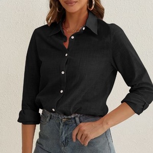 <span class=keywords><strong>Camisa</strong></span> <span class=keywords><strong>de</strong></span> Lino <span class=keywords><strong>para</strong></span> <span class=keywords><strong>Mujer</strong></span>, Personalizable con Logotipo, <span class=keywords><strong>de</strong></span> Algodón Blanco, Manga Larga, Corte Holgado, Casual, Fresca, Transpirable, <span class=keywords><strong>de</strong></span> Alta Calidad, <span class=keywords><strong>para</strong></span> Verano - Product Image 3