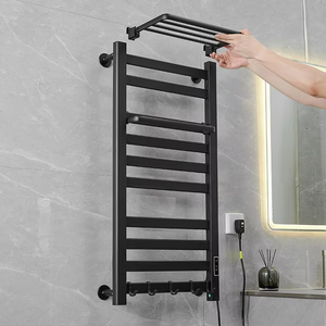 Vente directe d'usine mural noir sèche-linge chauffant salle de bain radiateur chauffe-serviettes électrique porte-serviettes - Product Image 3