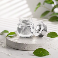 Pot en plastique de 10g pour poudre à ongles en gros, pot vide pour paillettes et poudre libre avec couvercles dorés, idéal pour le maquillage
