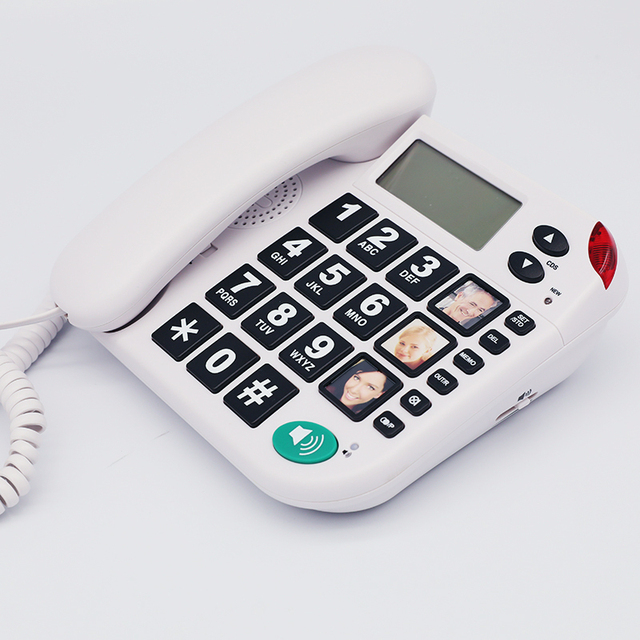 Quick Dial Big Button Desktop Wireless Corded Landline Phone for Senior