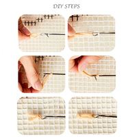 Kits de crochet à la main personnalisés pour adultes débutants : Toile pré-imprimée pour l'art du fil et l'artisanat, motifs Cœur Arc-en-ciel, pour coussins et tapis