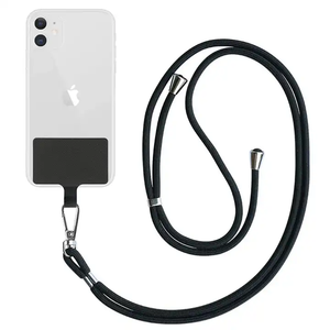 2024 New customized Polyester Phụ kiện điện thoại có thể điều chỉnh dây đeo điện thoại với chuỗi kim loại Keychain điện thoại treo dây đeo - Product Image 1