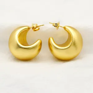 New Fashion Gold Plated Earrings Vintage Earrings Flower Glass Costume Stud Earrings For Women