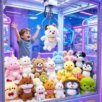 Assortiment varié de jouets en peluche pour machines à griffes, animaux en peluche doux, mini-poupées pour enfants, vente en gros