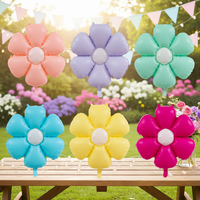 Ballons en aluminium imprimés UV couleur macaron de marque NAMAY, modèle fleur de marguerite à l'hélium NAMAY-5682 pour mariage et fête d'anniversaire, vente en gros